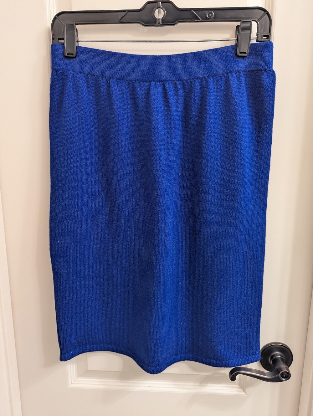 Vintage Cobalt Blue St. John Collection By Marie Gray Knit Pencil Skirt